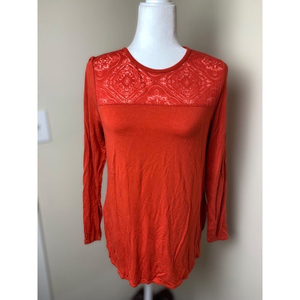 Burnt Orange Antthony Originals lace top